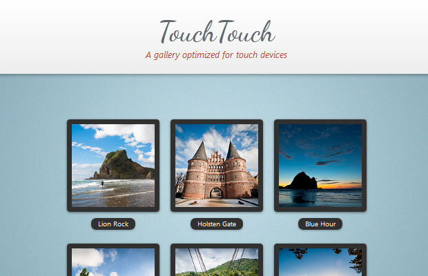 jQuery touch-optimized gallery