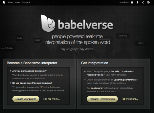 babelverse homepage 520x382 Real time voice interpretation startup Babelverse unveils public beta