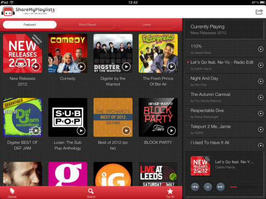 SMPiPad2 520x390 ShareMyPlaylists new iOS app is a whole new way to experience Spotify on the go