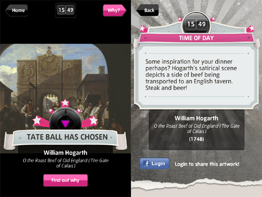 tateball2 Magic Tate Ball app launched to show you art based on your surroundings