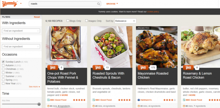 Screenshot 15 730x358 Recipe search site Yummly now caters for UK palates